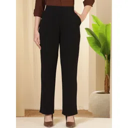 STYLE STAMP Women Straight Fit High-Rise Trousers-picture-11