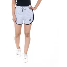 styleaone Self Design Women Grey Hotpants, Night Shorts, Gym Shorts, Cycling Shorts, Running Shorts, Sports Shorts image 1