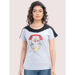 StyleAOne Graphic Printed Colourblocked Extended Sleeves Cotton T-shirt-picture-22