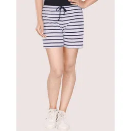 StyleAOne Women Striped Mid-Rise Cotton Shorts-picture-12