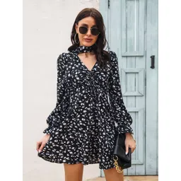 StyleCast Black & White Floral Dress-picture-14
