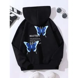 StyleCast Black Girls Typography Printed Hooded Long Sleeves Pullover-picture-38