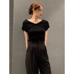 StyleCast Black Girls V-Neck Short Sleeves Top-picture-30