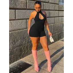 StyleCast Black Halter Neck Playsuit-picture-13