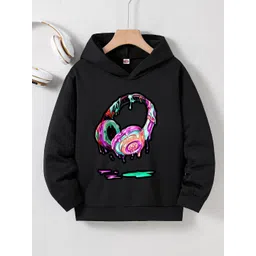StyleCast Boys Black Printed Hooded Pullover-picture-38