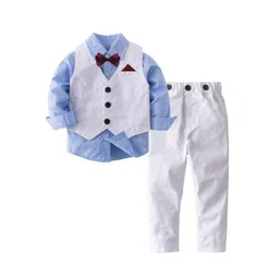 StyleCast Boys Blue & White 3 Piece Suit image 1