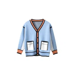 StyleCast Boys Blue & White V-Neck Cardigan Sweater-picture-18