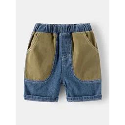 StyleCast Boys Blue Mid Rise Cotton Denim Shorts-picture-50