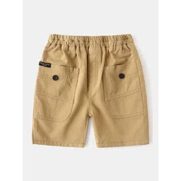 StyleCast Boys Brown Mid Rise Cotton Shorts-picture-20