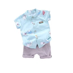 StyleCast Boys Conversational Printed Shirt with Shorts-picture-14
