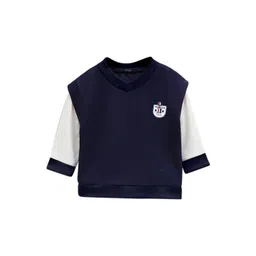 StyleCast Boys Navy Blue Colourblocked Sweatshirt-picture-19