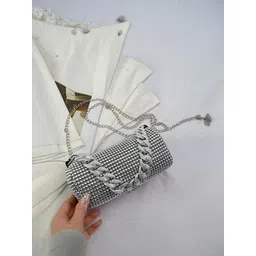 StyleCast Checked Structured Sling Bag with-picture-27