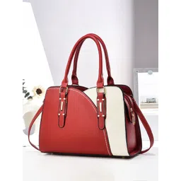 StyleCast Colourblocked Detachable Sling Strap Zip Structured Handheld Bag-picture-34