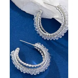 StyleCast Contemporary Half Hoop Earrings-picture-25