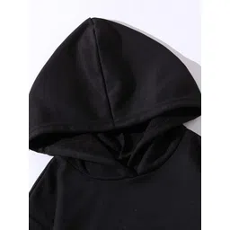 StyleCast Girls Black Graphic Printed Hooded Pullover image 3