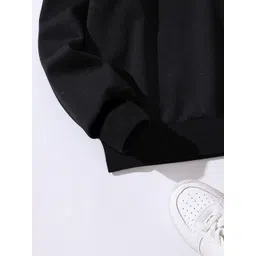 StyleCast Girls Black Graphic Printed Hooded Pullover image 5