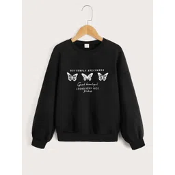 StyleCast Girls Black Graphic Printed Pullover-picture-26
