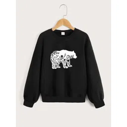 StyleCast Girls Black Graphic Printed Sweatshirt-picture-29