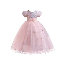 StyleCast Girls Embellished Puff Sleeves Fit & Flare Dress-picture-36