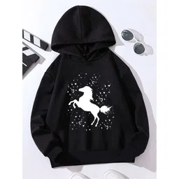 StyleCast Girls Graphic Printed Hooded Pullover-picture-12