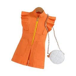 StyleCast Girls Orange High Collar Ruffles Jumpsuit-picture-30