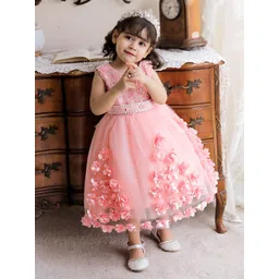 StyleCast Girls Pink Embroidered Balloon Midi Dress-picture-47