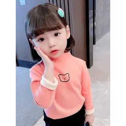 StyleCast Girls Pink High Neck Cotton Regular Top-picture-14