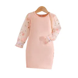 StyleCast Girls Pink Ribbed Sheath Dress-picture-58