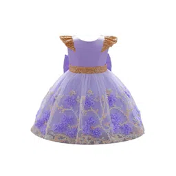StyleCast Girls Purple Floral Embroidered Bow Fit & Flare Midi Dress-picture-14