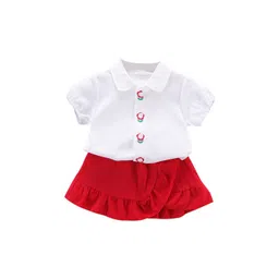 StyleCast Girls White & Red Shirt with Skirt-picture-11