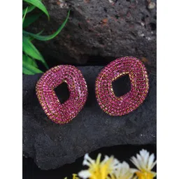 StyleCast Gold Plated Artificial Stones Studded Contemporary Studs-picture-37