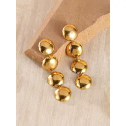 StyleCast Gold-Plated Circular Shaped Drop Earrings-picture-18