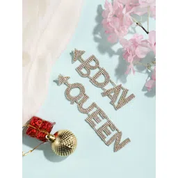 StyleCast Gold-Plated Cubic Zirconia Studded Quirky Drop Earrings-picture-27