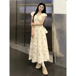 StyleCast Graphic Printed Tie-Up Corset Midi Dress-picture-22