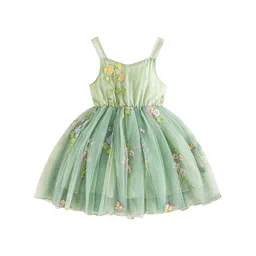 StyleCast Green Girls Floral Embroidered Shoulder Straps Bow Detail Fit & Flare Dress-picture-31