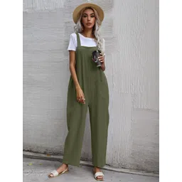 StyleCast Green Shoulder Strap Basic Jumpsuit-picture-24