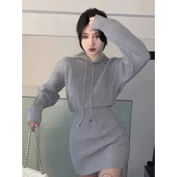 StyleCast Grey Long Sleeves Hooded Jumper Top-picture-27