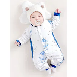 StyleCast Infant Boys White & Blue Printed Rompers-picture-33