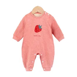 StyleCast Infant Girls Orange Printed Cotton Rompers-picture-30