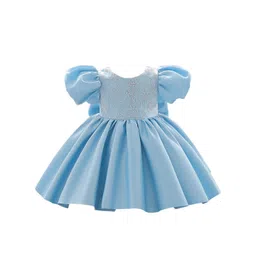 StyleCast Infant Girls Self Design Puff Sleeve Fit & Flare Dress-picture-12