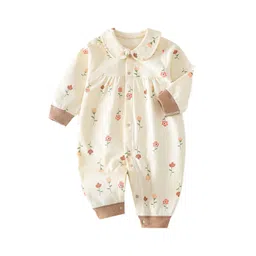 StyleCast Infants Girls Beige Printed Cotton Rompers-picture-29