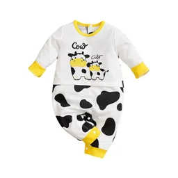 StyleCast Infants Kids White & Black Printed Cotton Rompers-picture-21
