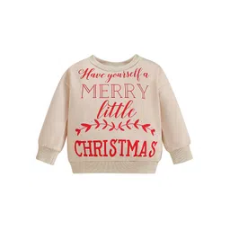 StyleCast Kids Beige & Red Typography Printed Pullover-picture-12