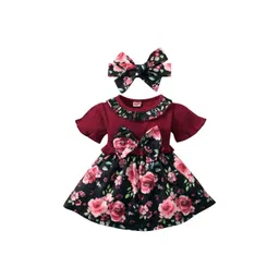 StyleCast Maroon Infant Girls Floral Print Fit & Flare Cotton Dress-picture-17