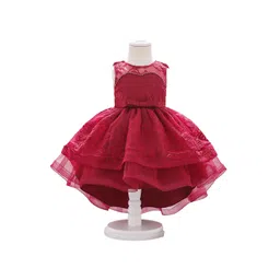 StyleCast Maroon Sweetheart Neck Sleeveless Fit & Flare Balloon Dress-picture-12