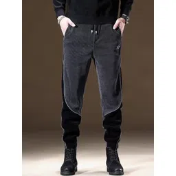 StyleCast Men Colourblocked Printed Regular Fit Original Trousers-picture-22