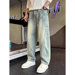 StyleCast Men Comfort Wide Leg Low-Rise Heavy Fade Jeans-picture-13