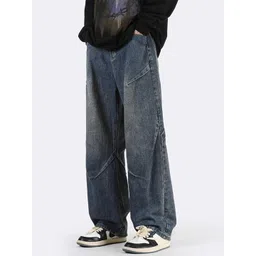 StyleCast Men Comfort Wide Leg Mid-Rise Light Fade Stretchable Jeans-picture-18