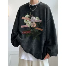StyleCast Men Floral Printed Oversized Sweatshirt-picture-22