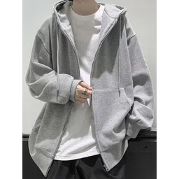 StyleCast Men Hooded Solid Bomber Jacket-picture-26